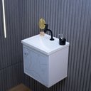 Ver imagem 5 de Gabinete Armário para Banheiro 40cm Mdf com Cuba - Veneto Branco