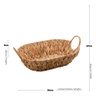 Cesta de Fibra Natural com Alça de Metal Revestida em Fibra 38x27x9cm Lyor - 2
