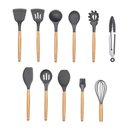 Ver imagem 2 de Kit com 11 Peças Utensílios para Cozinha Silicone e Madeira