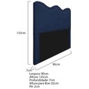 Ver imagem 5 de Cabeceira Solteiro Bari P02 90 cm Para Cama BoxAzul Marinho