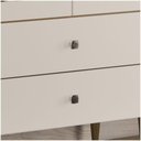 Ver imagem 3 de Cristaleira 02 Portas Com Vidro 02 Gavetas Liz Henn Off White Com Nature