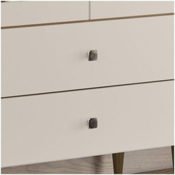 Cristaleira 02 Portas Com Vidro 02 Gavetas Liz Henn Off White Com Nature - 3 Cristaleira 02 Portas Com Vidro 02 Gavetas Liz Henn Off White Com Nature - 3