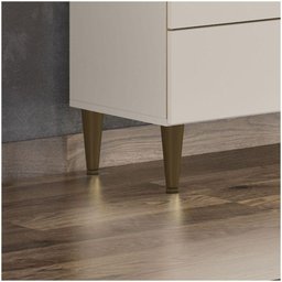 Cristaleira 02 Portas Com Vidro 02 Gavetas Liz Henn Off White Com Nature - 4 Cristaleira 02 Portas Com Vidro 02 Gavetas Liz Henn Off White Com Nature - 4