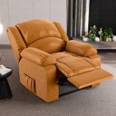 Ver imagem 3 de Poltrona do Papai Reclinável Pietra Power Touch Massagem Fh9 Pu Whisky - Mpozenato