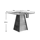 Ver imagem 3 de Conjunto: Mesa de Cozinha Fler Tampo Madeirado C/ Vidro 90x90cm e 4 Cadeiras Jade Cedro/off White -