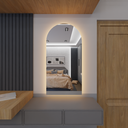 Ver imagem 6 de Espelho Orgânico Decorativo Lapidado com Led 90x60 Cm E13 para Sala, Quarto, Banheiro, 3000k 220v