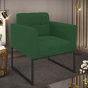 Ver imagem 2 de Poltrona Elisa Veludo Base Metálica Industrial Preto - D'Rossi