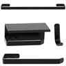 Kit de Acessórios para Banheiro Preto Fosco 4 Peças F.max - 1