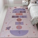 Ver imagem 2 de Tapete Infantil Atividade Educativo Dobrável Antiderrapante:amarelinha Rose/1,00x1,50m