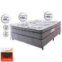 Ver imagem 2 de Cama Box King Colchão Ortomove + Box Desmontável 193x203x65 One Face Espuma D45 Cinza