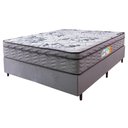 Ver imagem 1 de Cama Box King Colchão Ortomove + Box Desmontável 193x203x65 One Face Espuma D45 Cinza