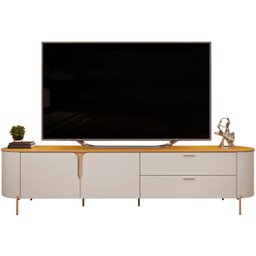 Rack para Sala de Estar Tv 75 Pol Orgânico Dion D05 Bali Cedro - Lyam Decor - 6