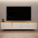 Ver imagem 4 de Rack para Sala de Estar TV 75 pol Orgânico Dion D05 Bali Cedro - Lyam Decor