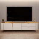 Ver imagem 2 de Rack para Sala de Estar Tv 75 Pol Orgânico Dion D05 Bali Cedro - Lyam Decor