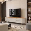 Ver imagem 5 de Rack para Sala de Estar TV 75 pol Orgânico Dion D05 Bali Cedro - Lyam Decor