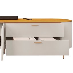 Rack para Sala de Estar Tv 75 Pol Orgânico Dion D05 Bali Cedro - Lyam Decor - 8