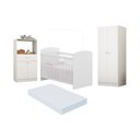 Ver imagem 1 de Quarto Infantil Completo Berço com Colchão Incluso Guarda-roupa e Cômoda Multimóveis Mp4359