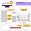 Ver imagem 3 de Quarto Infantil Completo Berço com Colchão Incluso Guarda-roupa e Cômoda Multimóveis Mp4359