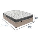 Ver imagem 3 de Cama Box Baú e Colchão Iso100 Espuma D33 Casal Ortobom: Bege