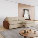 Ver imagem 2 de Sofá 3 Lugares Equestre Horse Retrátil Corino/linho 230cm