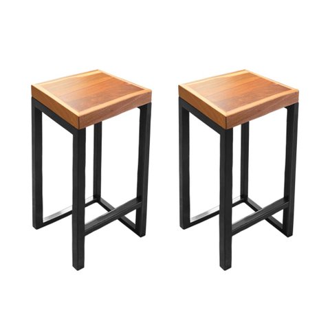 Kit 2 Banquetas Bistro Premium Estilo Industrial
