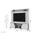 Ver imagem 2 de Rack Bancada C/ Painel P/ Tv até 70 Pol Henry 2 Porta 182x184cm Off White/freijó - Dj Móveis