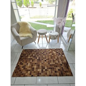 Tapete de Couro Quadriculado 2,00 X 1,50 M Caramelo