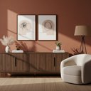 Ver imagem 3 de Kit 2 Quadros Psicologia Linhas da Mente 40x60 Moldura:tabaco