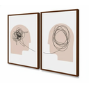 Ver imagem 7 de Kit 2 Quadros Psicologia Linhas da Mente 40x60 Moldura:tabaco