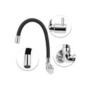 Ver imagem 2 de Torneira Flexível Parede Cozinha Gourmet Preta Black
