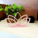 Ver imagem 3 de Estatueta Flor de Lótus - Símbolo Vida, Decoração,quarto - Cor: Rosa Claro