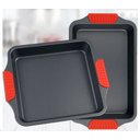 Ver imagem 1 de Kit Assadeira Antiaderente c/ Pegador de Silicone Bolo Assados Massas 2PÇS