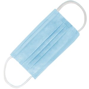 Máscara de Tnt Tripla com Elástico Azul com 50 Unidades - Mtt0001 - Miralupa