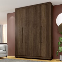 Guarda Roupa New Master 4 Portas 3 Gavetas 8 Prateleiras - Benetil - 2