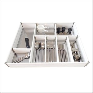 Divisor de Talheres Organizador de Gaveta Jomer Branco