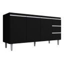 Ver imagem 1 de Gabinete Balcão P/cozinha Andreia Preto 160cm Ajl