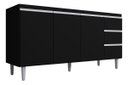 Ver imagem 1 de Gabinete Balcão P/cozinha Andreia Preto 160cm Ajl