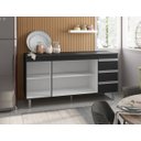 Ver imagem 2 de Gabinete Balcão P/cozinha Andreia Preto 160cm Ajl