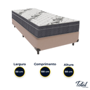 Ver imagem 3 de Cama Box Solteiro Bege e Colchão Airtech 100 D33 Ortobom