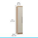 Ver imagem 3 de Armário Guarda Roupa Modulado Selene 1 Porta 40x218 Cm Mdp Carvalho 6004 Menu