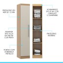Ver imagem 2 de Armário Guarda Roupa Modulado Selene 1 Porta 40x218 Cm Mdp Carvalho 6004 Menu