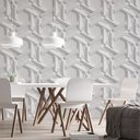 Ver imagem 1 de Papel de Parede 3d Adesivo Hexagonal Branco - 3,3m