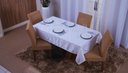 Ver imagem 3 de toalha de mesa quadrada 4 lugares tecido jacquard 1,35x1,50:branco