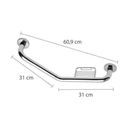 Ver imagem 3 de Barra de Apoio Curva 57cm Aço Inox com Saboneteira Astra
