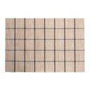 Ver imagem 1 de Jogo 4 Lugar Americano Retangular Mesa Pvc Grid Branco Preto 45x30cm Lyor
