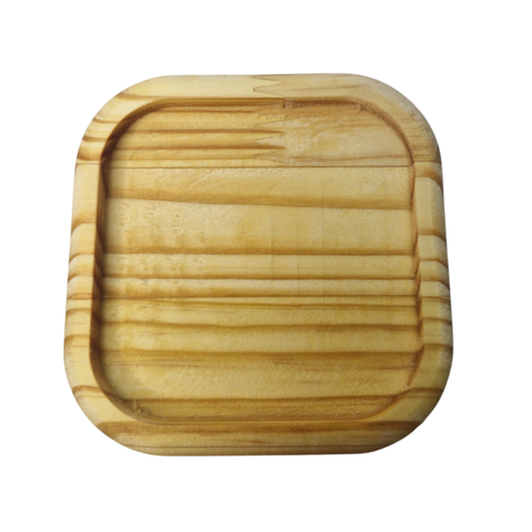 Bandeja de Madeira Quadrada Presente e Decoração