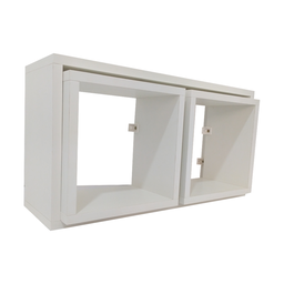Kit Nicho Decorativo Retangular MDF Branco 3pçs 20cm profundidade - 1