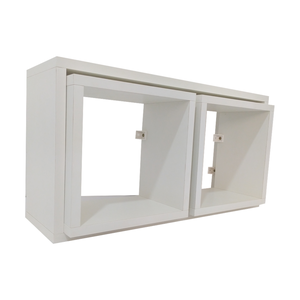 Kit Nicho Decorativo Retangular MDF Branco 3pçs 20cm profundidade