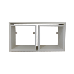 Kit Nicho Decorativo Retangular MDF Branco 3pçs 20cm profundidade - 3
