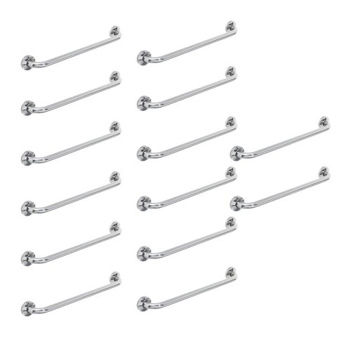 Alça de Apoio Barra Inox Kit 14 Unidades 70cm Segurança Deficiente Idoso Parede Corrimao Acessibilid